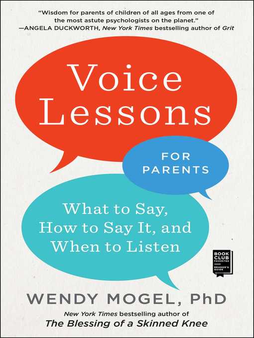 Title details for Voice Lessons for Parents by Wendy Mogel - Available